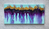"Purple Rain" - pour painting 10x20