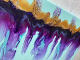 "Purple Rain" - pour painting 10x20