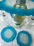 Elsa Geode Coasters + Wine Rack