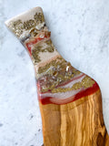 Small Olive Wood Geode Charcuterie Board
