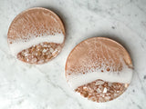 Pink Champagne Ocean Coasters - Pair of 2