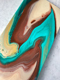 “Andes Mint" - 10x20 gallery wrapped pour painting