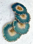 Turquoise Geode Coasters