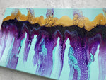 "Purple Rain" - pour painting 10x20