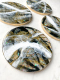 Round Opal Coasters - Set of 4