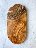 Small Olive Wood Geode Charcuterie Board