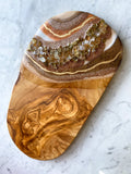 Small Olive Wood Geode Charcuterie Board