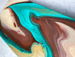 “Andes Mint" - 10x20 gallery wrapped pour painting
